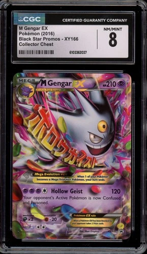 Pokemon M Gengar EX Collector Chest Black Star Holo Promo XY166 CGC 8