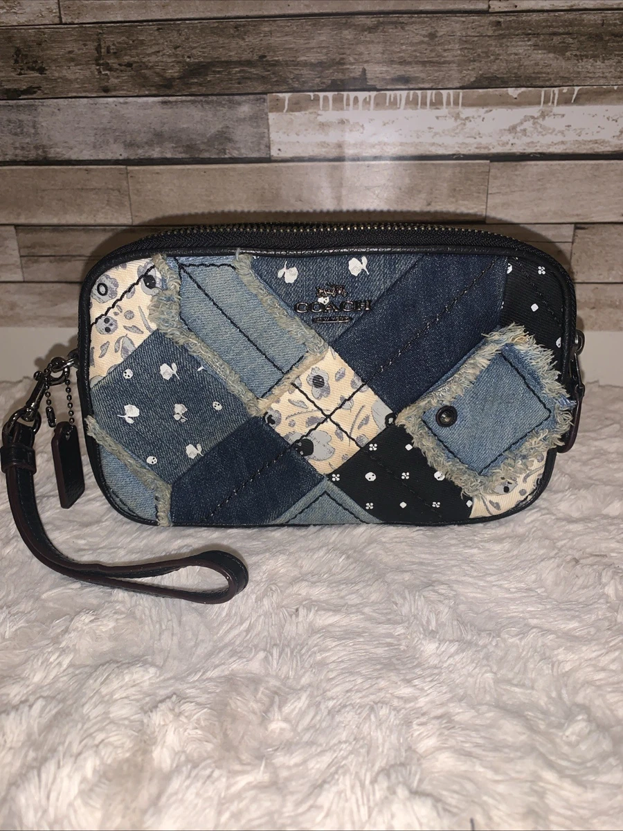 Coach Patchwork Zip Denim Exterior Bags & Handbags for Women for