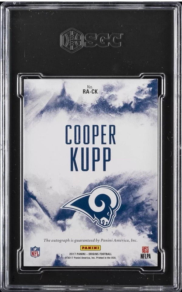2017 PANINI ORIGINS RC AUTOS RED #RACK COOPER KUPP ROOKIE /99 SGC 9.5 AUTO 10 - Image 2 of 2
