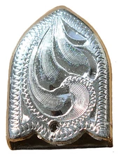 Hand Engraved Silver Tip 5/8". T122