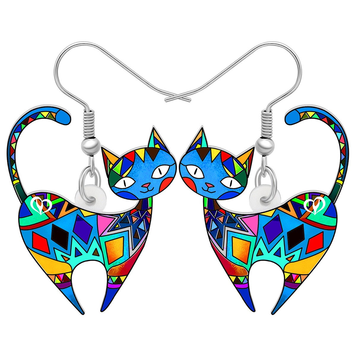 Fun Acrylic Kitten Cat Earrings For Women - Cute Dangle Statement Jewelry, Adorable Pet Gift - View #8