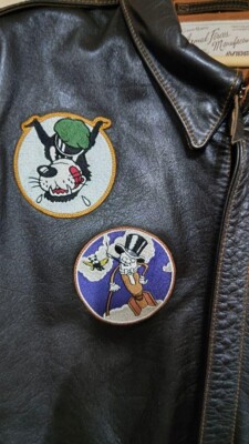 AVIREX Flight Jacket Horsehide Leather 494th Bomb Group Brown