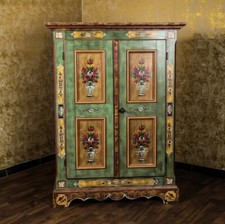 Voglauer Dielenschrank Altgrün Anno 1800 Bauernschrank Handbemalt Antik Landhaus
