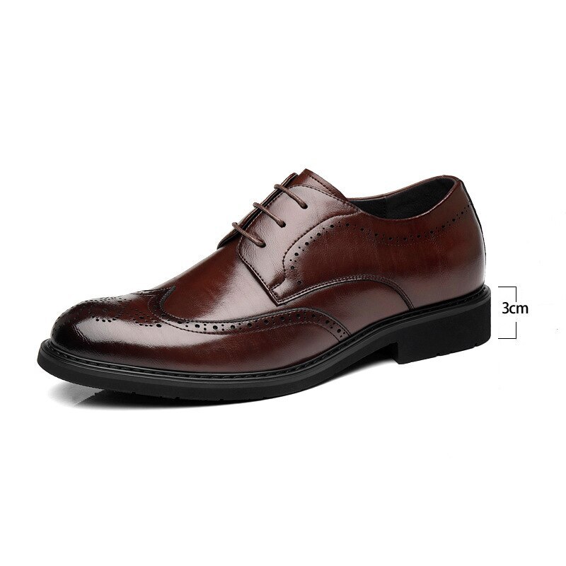 SAOLA Scarpa Uomo Wed 6CM Uomo Pelle Business Oxford Altezza 8CM Uomo Scarpa Moda