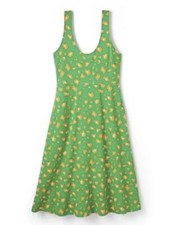 Tabitha Brown Womens Sundress Green Festive Scoop Neck Sleeveless Plus Sz 2X NWT
