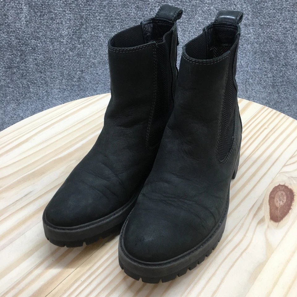 Timberland Botas Mujer 8 Courmayeur Valley Chelsea Botín Cuero Negro Foto 3 de 4