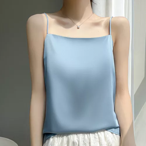 Sexy Women Satin Spaghetti Strap Vest Silk Camisole Tank Top Sleeveless T-Shirt - Picture 1 of 33