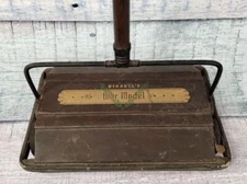 Vintage Wood Bissell’s War Model Carpet Floor Push Sweeper Vacuum - WWII Era