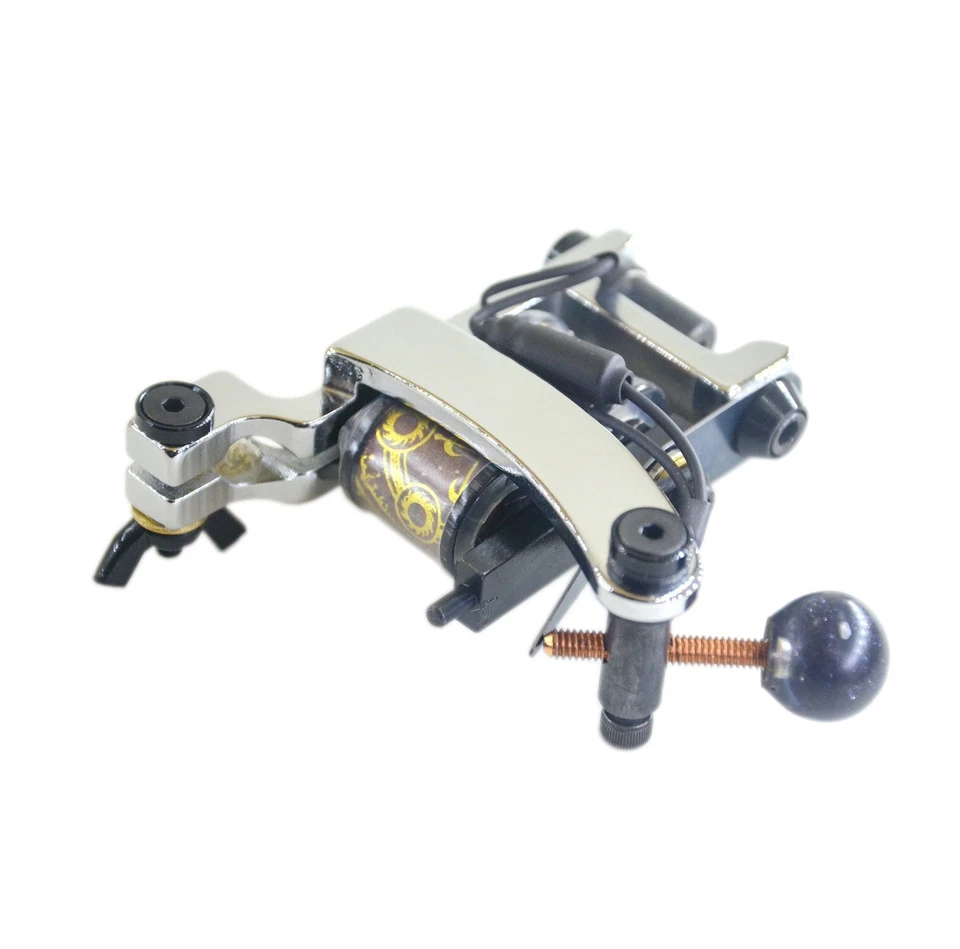 1PC IRON CHROME PLATING TATTOO MACHINE SHADER 25MM 10WRAPS COPPER WIRE COIL 8-32 - Image 3 of 4