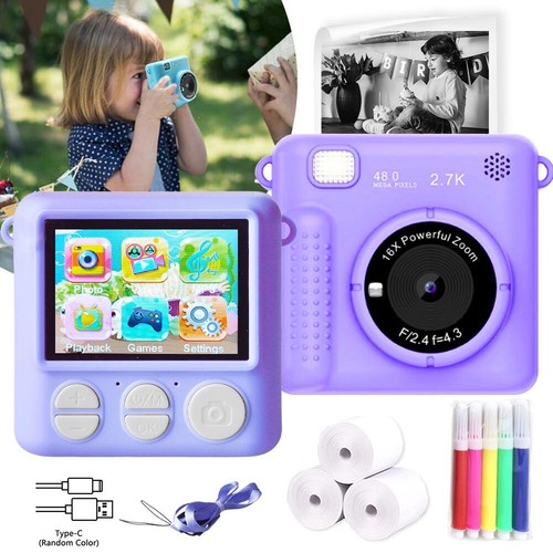 Instant Print Camera for Kids Christmas Birthday Gifts for Girls Boys Purple - Picture 3 of 13