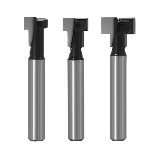 3pcs T-Nutfräser Set T-Nut 1/4 Schaft 8 mm Für M5 M6 M8 Sechskantschrauben Holz - Bild 3 von 9
