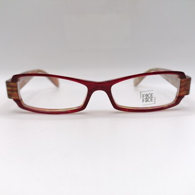 Face A Face Brille Paris Handmade  France AXESS 5 50/14 Col 695 Rot/orange/gelb 