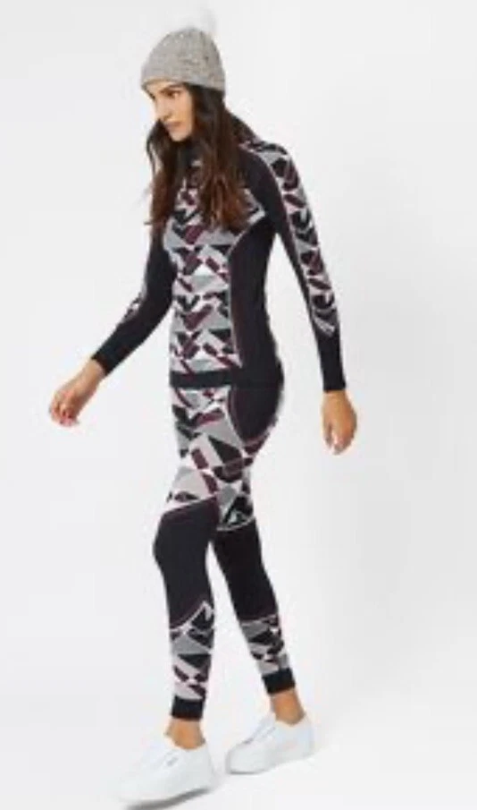 Sweaty Betty Seamless Ski Base Layer Set Leggings & Top S Thermals