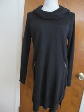 Design History Women's Black Stylish Sweater Dress Size Large NWT