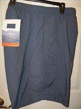 Croft  Barrow Solid Gray Board Beach Swim Trunks Shorts Mens Size XXL 2XL NWT