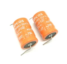 6 x EPCOS Sikorel 125 Axial Elkos B43693 47uF/270V - NEW