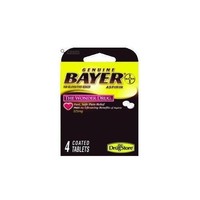 3 Pack Bayer Genuine Aspirin 325mg Pain Relief 4 Coated Tablets Each on sale 3 Pack Bayer Genuine Aspirin 325mg Pain Relief 4 Coated Tablets Each on sale