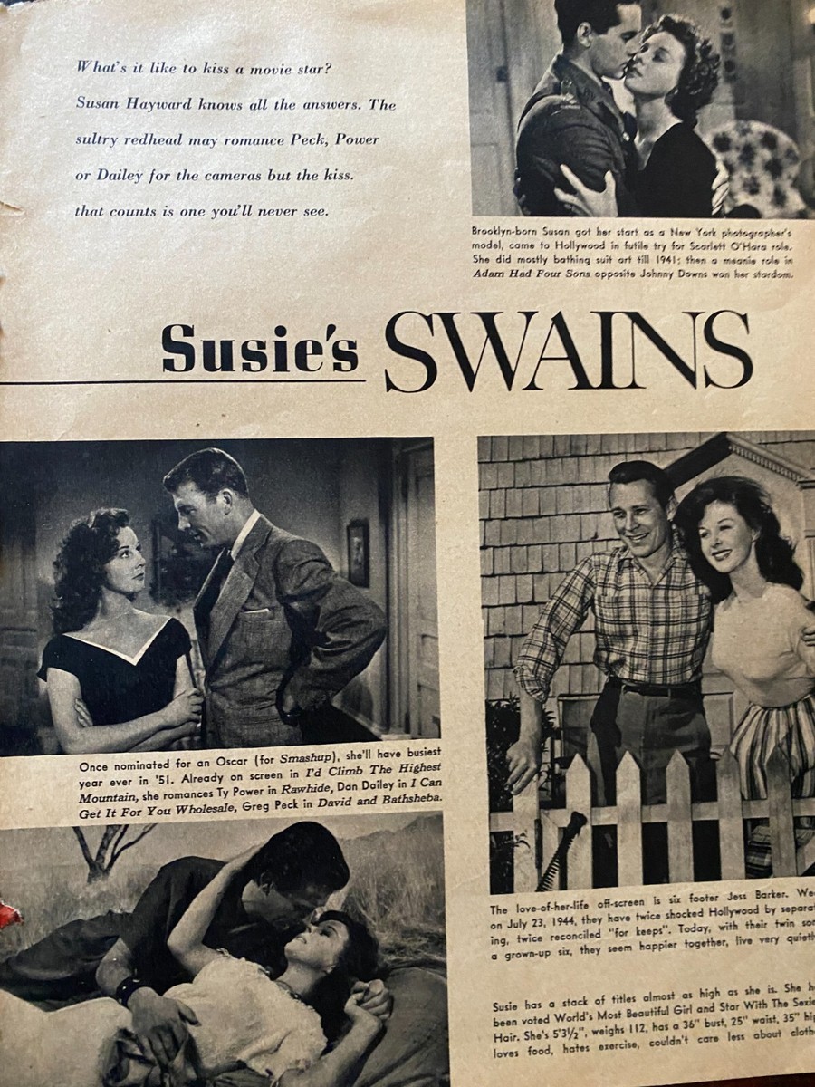 Susan Hayward, Full Page Vintage Clipping