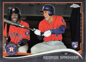 2014 TOPPS CHROME ORANGE REFRACTORS GEORGE SPRINGER RC HOUSTON ASTROS #138
