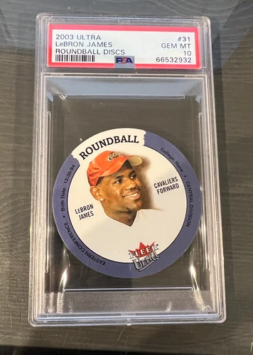 RARE! 2003-04 Ultra Roundball Discs #31 Lebron James RC Rookie PSA 10 GEM MINT