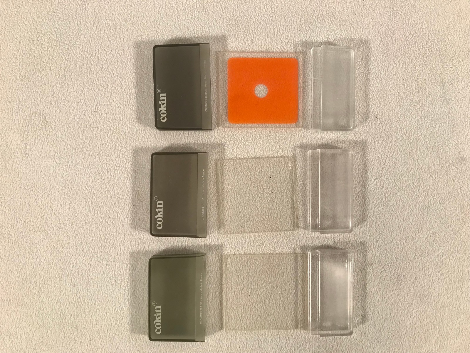 Lot of 3 Cokin Filters Skylight A230, Diffuser A083, Spot Orange A