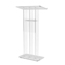Returned Item Clear Acrylic Podium Transparent Church Pulpit Plexiglass Lectern