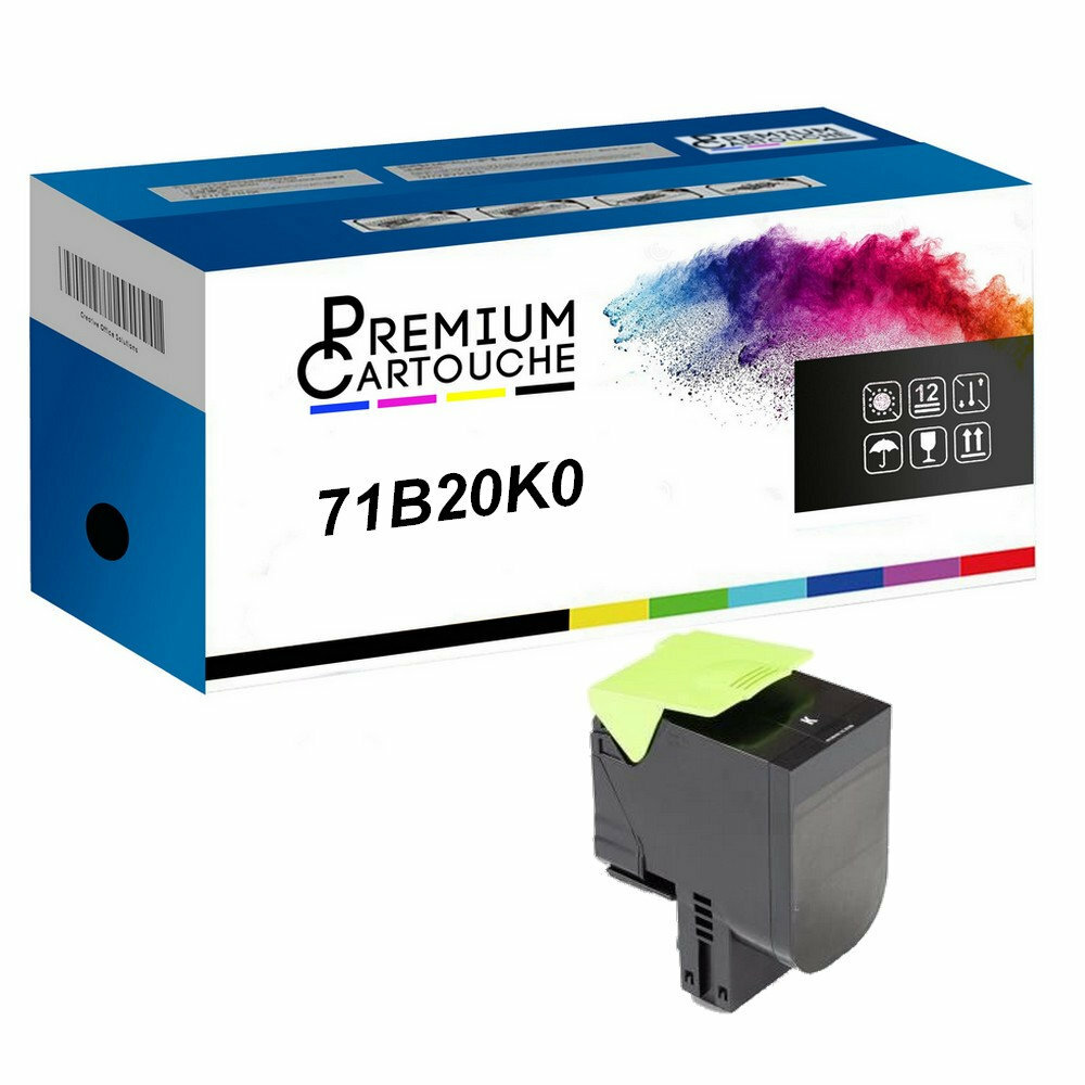 Toner 71B20K0 compatible Lexmark noir pour remplacer votre cartouche vide
