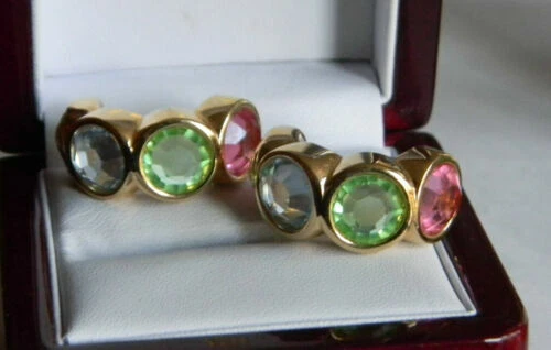 Boucles d'oreilles fantaisie Swarovski en verre