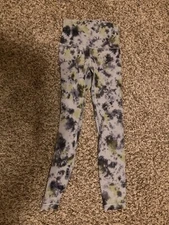 Lululemon Align High-Rise Crop 21" Radial Tie Dye Mauve Grey Multi Size 2