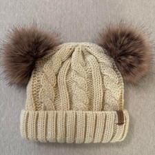Furtalk Cream and Brown Hat