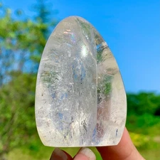 154G Natural Clear White Crystal Mineral Quartz Crystal Mineral Reiki Healing