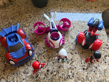 Spidey And His Amazing Friends Lot Change and Go Vehicles Gwen Miles