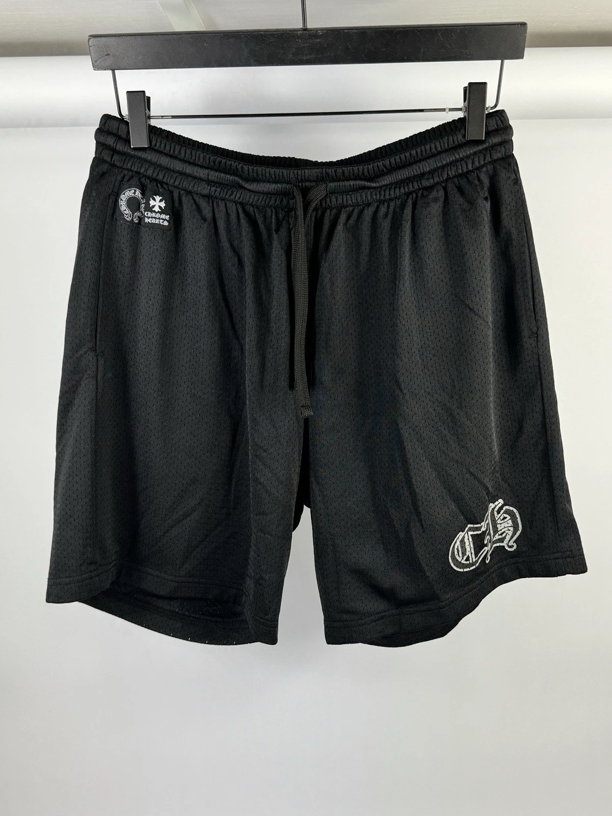 Chrome Hearts - Logo Print Mesh Shorts Size: L