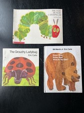 Eric Carle Book Lot: The Very Hungry Caterpillar, The Grouchy Ladybug  