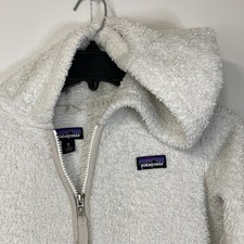 Patagonia High Pile Full Zip Hooded Sweatshirt Jacket Youth M Pre Owned White 10