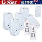 6 Mains Outlet Power Point Socket + 2 Smart Wireless Remote Controller AU Plug