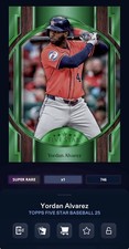 DIGITAL TOPPS BUNT Yordan Alvarez FIVE STAR 25 SUPER RARE GREEN Read