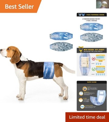 48ct Super Absorbent Male Dog Diapers - Perfect for Incontinence & Excitement