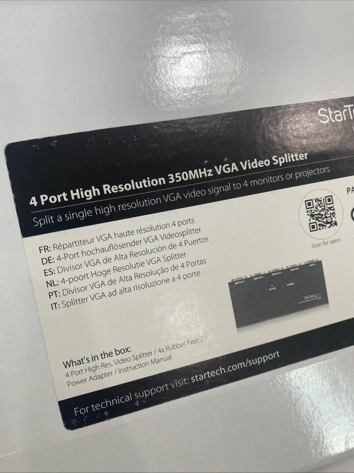 Startech ST124PRO 4 Port High Resolution VGA Video Splitter BRAND NEW SEALED BOX - Image 2 of 4