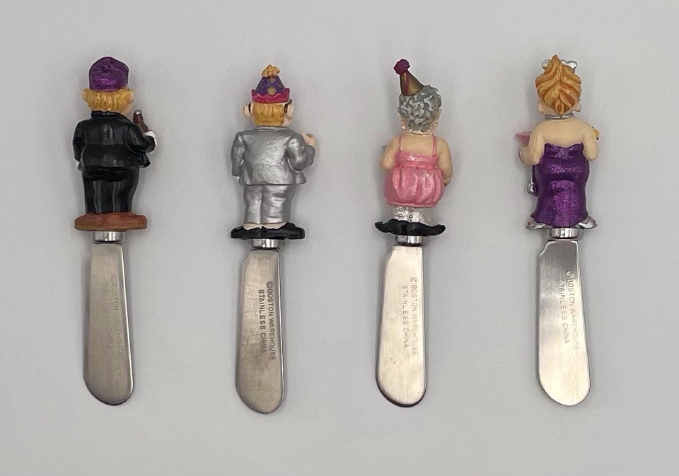 Esparcidores de queso Boston Warehouse de colección de acero inoxidable Y2K 2000 “saucy & picy” Foto 2 de 4