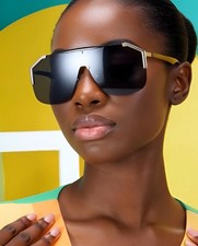 Sunglasses Elegant Fancy Shades Luxury Model Women Square Huge Outdoor Style New