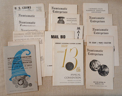 Abe Kosoff / Numismatic Enterprises - group of (17 diff) coin auction catalogs