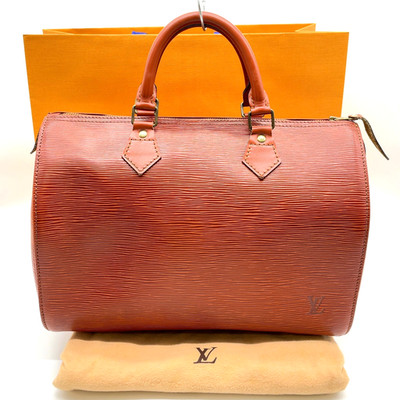 Auth Louis Vuitton Epi Kenya Brown Speedy 30 M43003 Handbag W/Bag