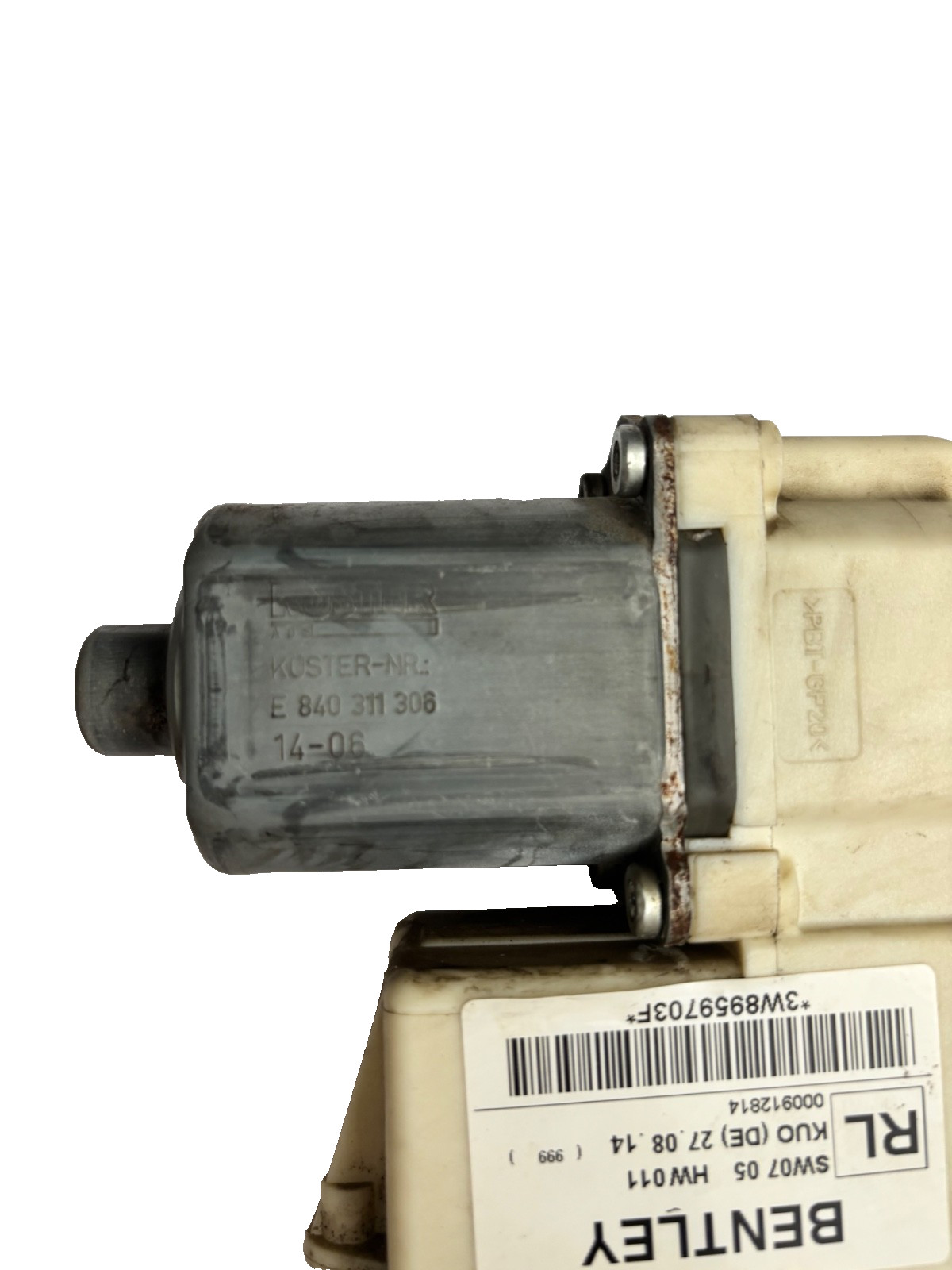 2015 BENTLEY REAR DRIVER WINDOW REGULATOR MOTOR OEM 3W8959703F
