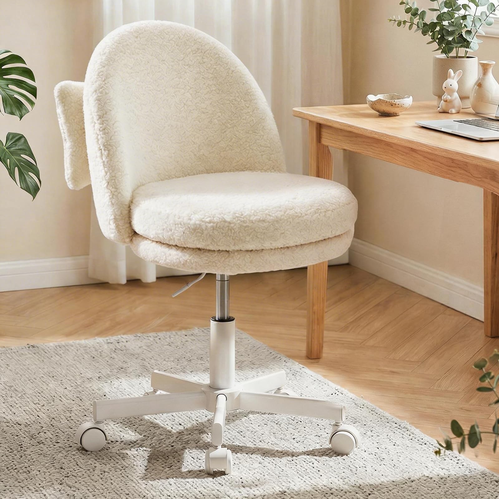 With Back, Adjustable Tall Office Chair High Swivel Bar Stools F...