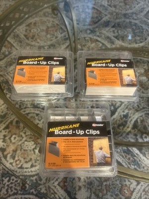 3X DEFENDER Hurricane Zinc-Plated Board-Up Clips Fits 1/2 in. Plywood S5100 20pc