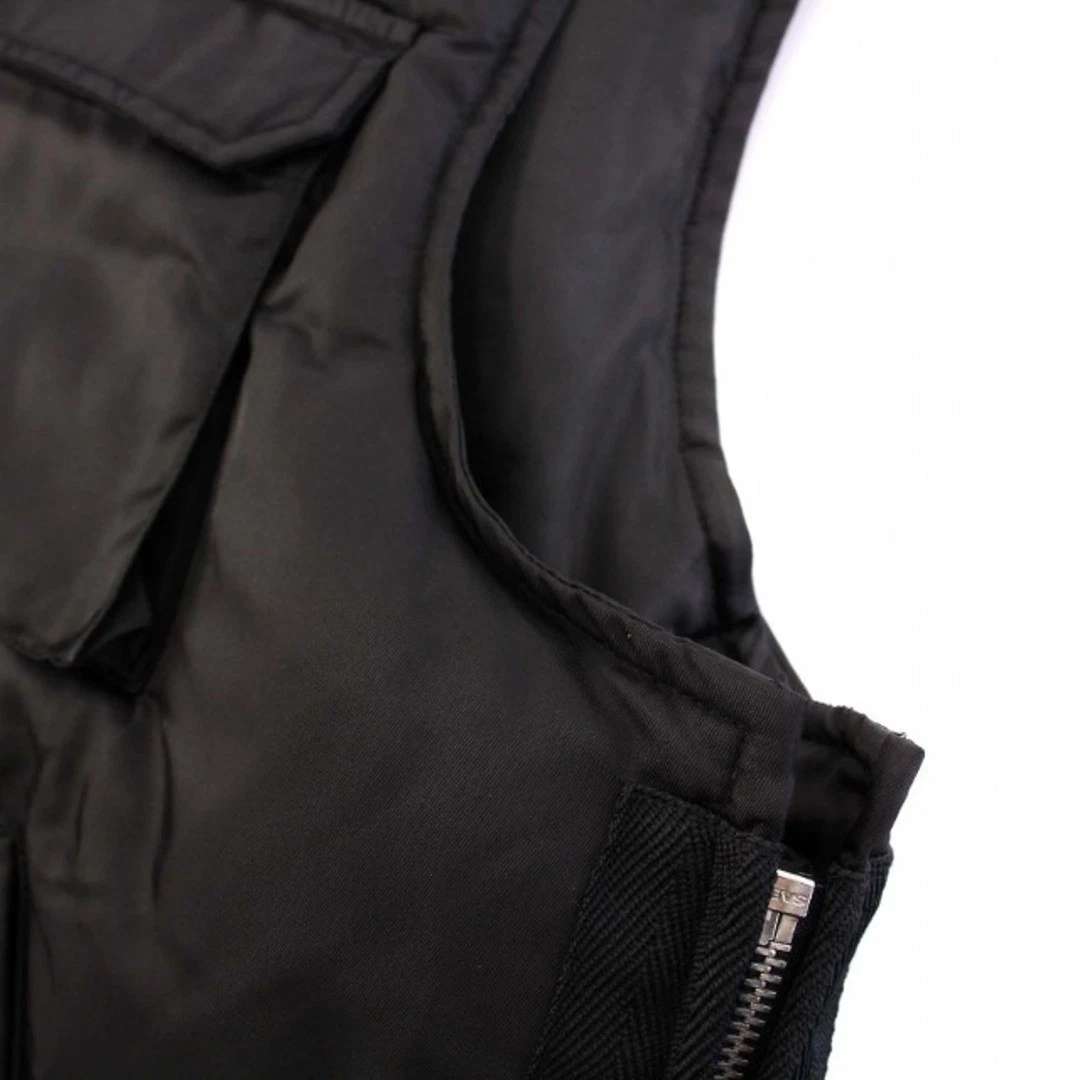 Kenzo Gilet Imbottito Piumino Gilet Esterno Felpa con Cappuccio L Nero FD65OU0019NI KH AA Usato4