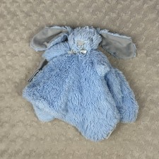 Blankets Beyond Blue Gray Bunny Lovey Security Blanket Pacifier Holder Plush