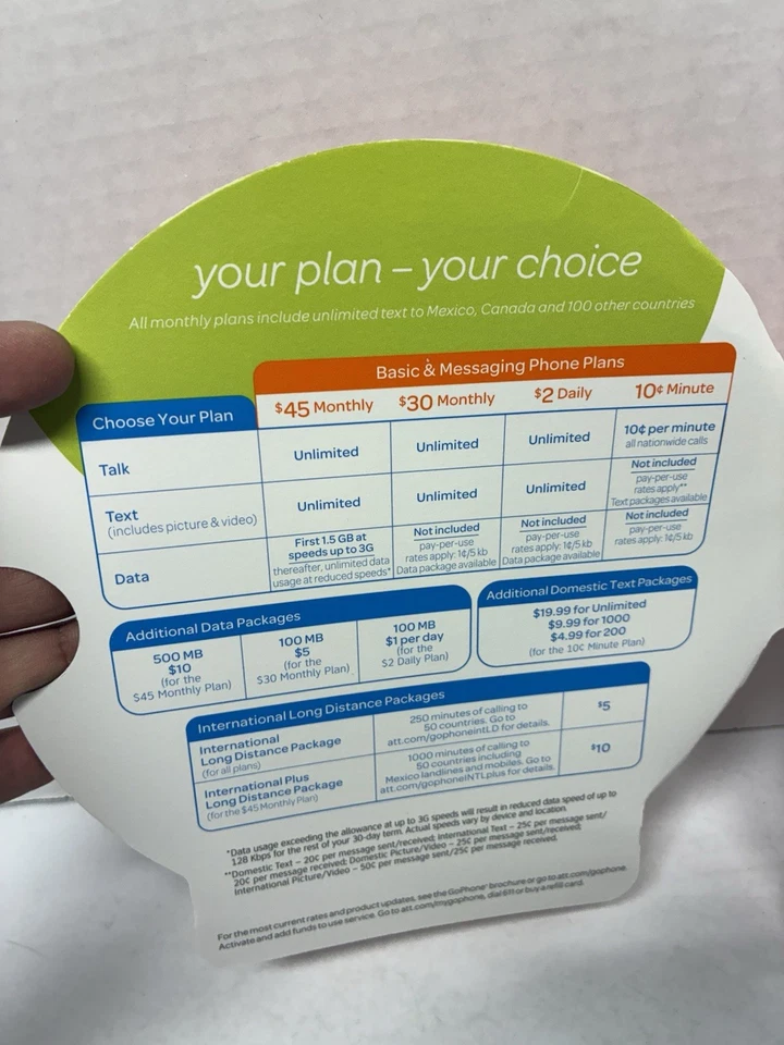 AT&T Z222 GoPhone - Dark Blue Cellular Flip Pre-paid Cell Phone New Unopened - Image 3 of 4