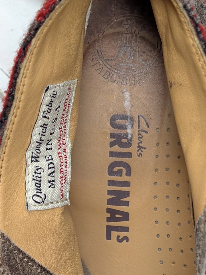 Clarks x Woolrich Desert Chukka Boots Women's Size 10 M Suede Leather Wool USA - Image 2 of 4